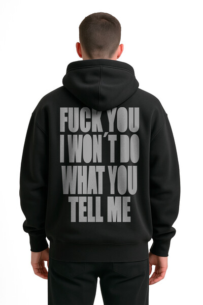 FotoBlusa puff de moletom preto Tell Me