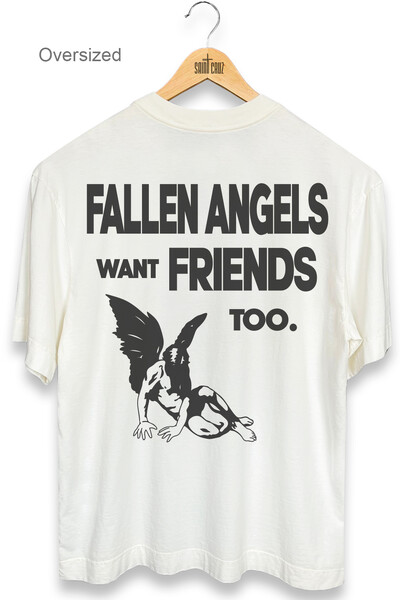 Foto Camiseta oversized estonada off white Fallen Angels