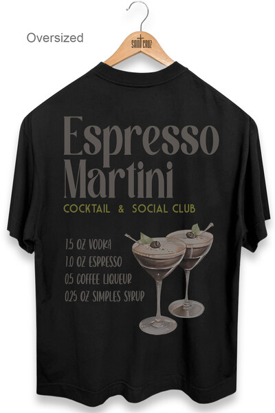 Foto Camiseta oversized preta Martini