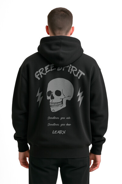 FotoBlusa puff de moletom preto Free