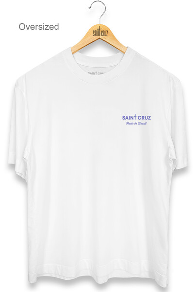 FotoCamiseta oversized branca Time Blue