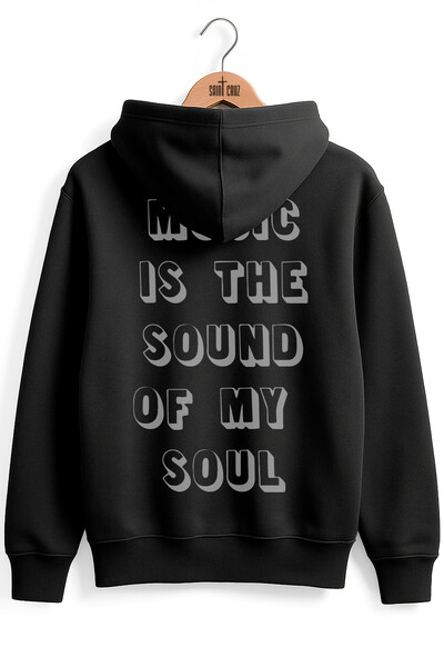 Foto Blusa puff de moletom preto My Soul