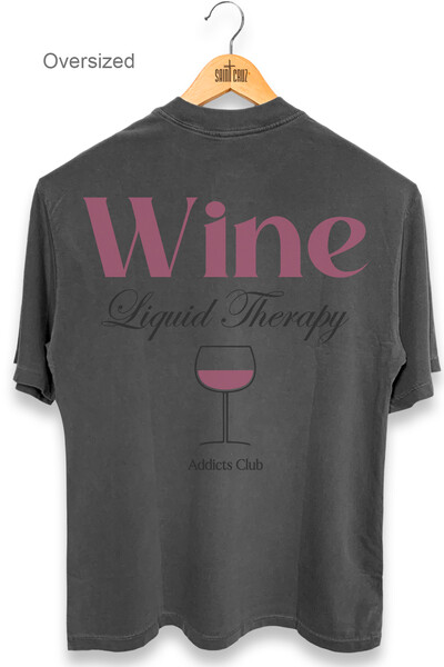 Foto Camiseta oversized estonada chumbo Wine