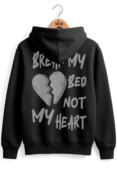 Foto Blusa puff de moletom preto Break My Bed