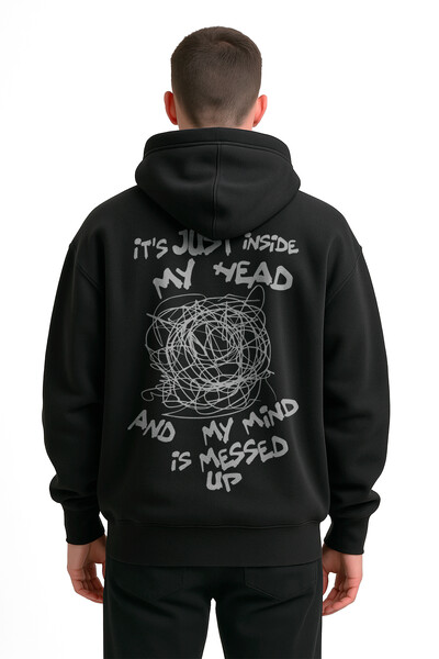 FotoBlusa puff de moletom preto Head