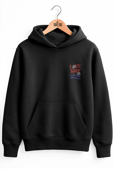Foto Blusa puff de moletom preto Love Now Collors (Front)