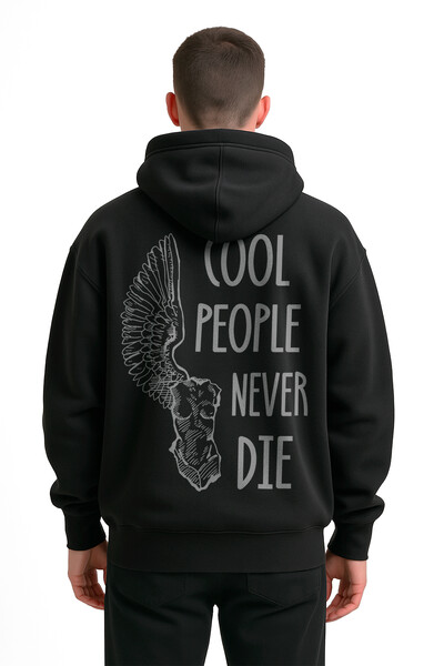 FotoBlusa puff de moletom preto Never Die