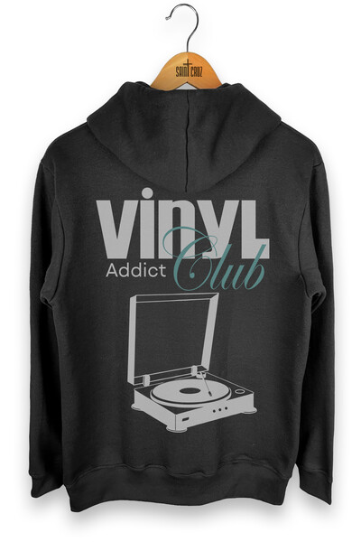 Foto Blusa puff de moletom preto Vinyl