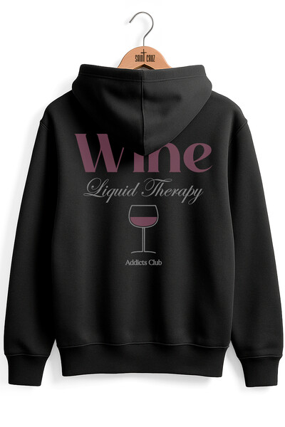 Foto Blusa puff de moletom preto Wine