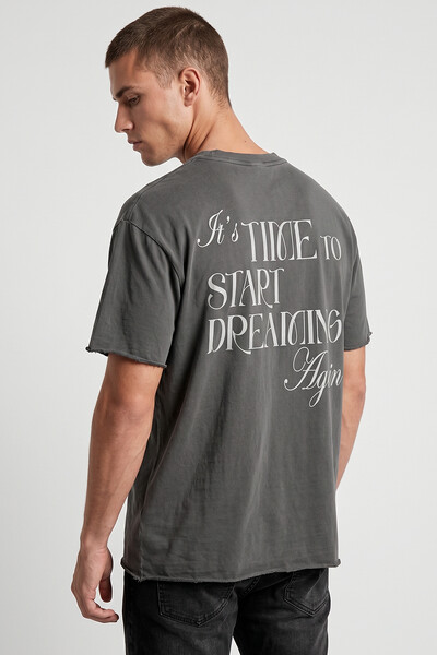 Foto Camiseta estonada chumbo Time White