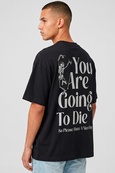 Foto Camiseta oversized preta Nice Day