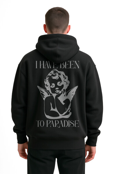 FotoBlusa puff de moletom preto Paradise