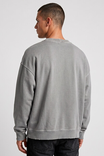 FotoBlusa oversized de moletom estonado cinza Basic