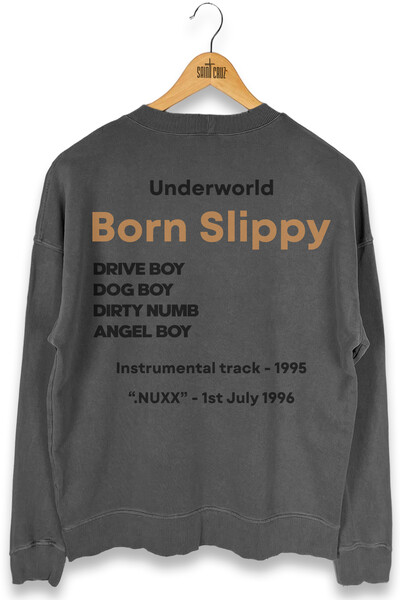 Foto Blusa oversized de moletom estonado chumbo Born Slippy