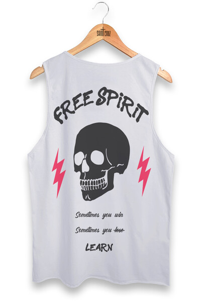 Regata branca Free (Preto e Magenta)