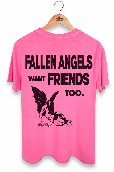 Foto Camiseta estonada rosa Fallen Angels