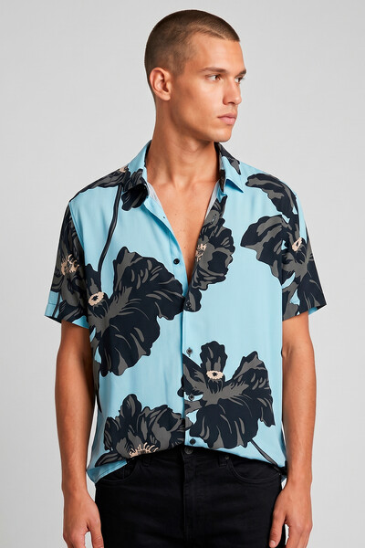 FotoCamisa de viscose Poppies