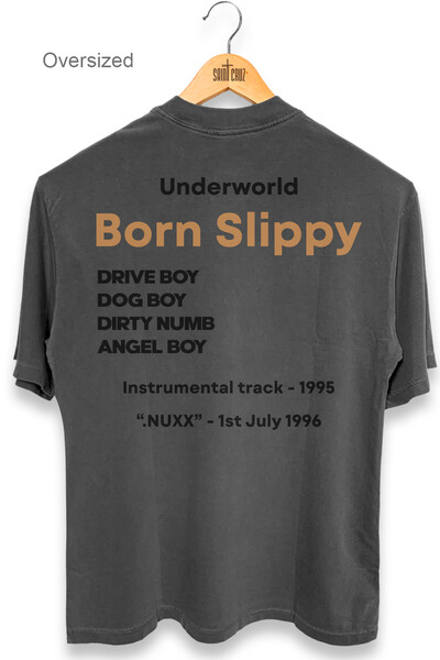 Foto Camiseta oversized estonada chumbo Born Slippy