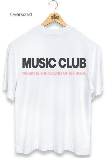 Foto Camiseta oversized branca Music Club