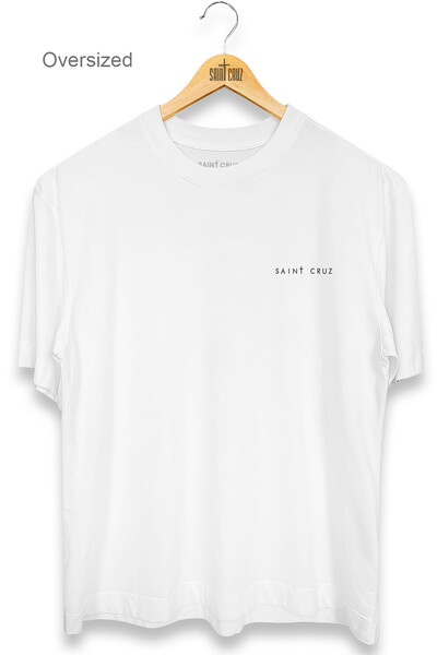FotoCamiseta oversized branca Rose Back