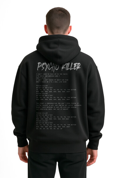 FotoBlusa puff de moletom preto Psyco