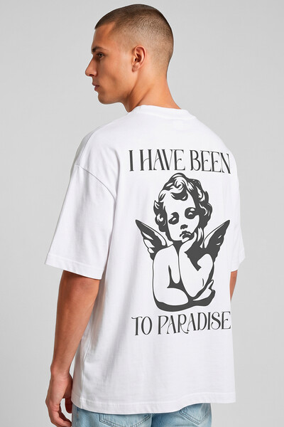Foto Camiseta oversized branca Paradise