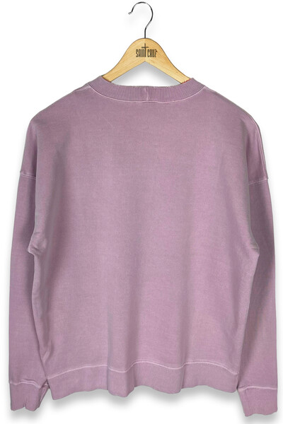 FotoBlusa oversized de moletom estonado lilás Enjoy The Silence Front