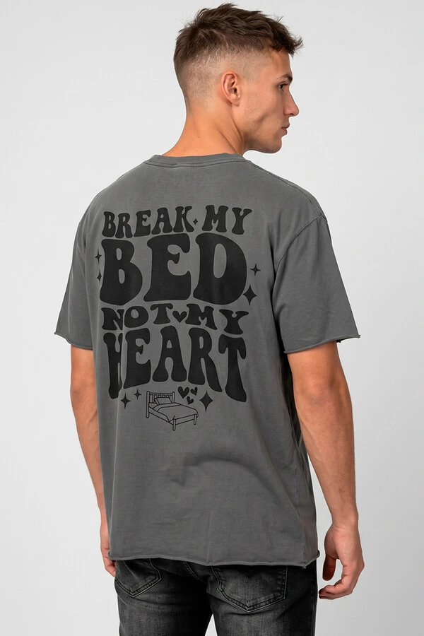 Camiseta estonada chumbo Bed Black