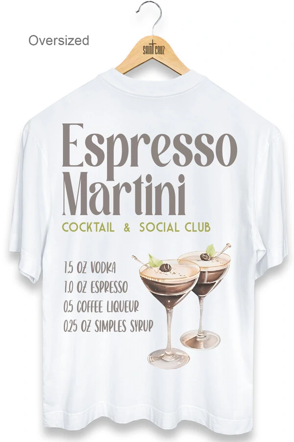 Camiseta oversized branca Martini