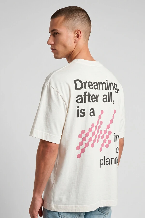 Camiseta oversized off white Dreaming