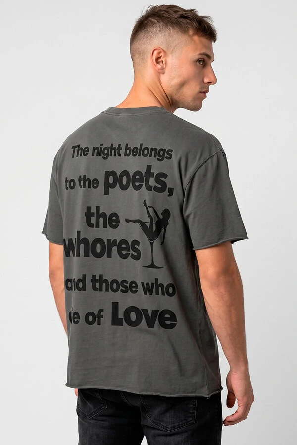 Camiseta estonada chumbo Poets