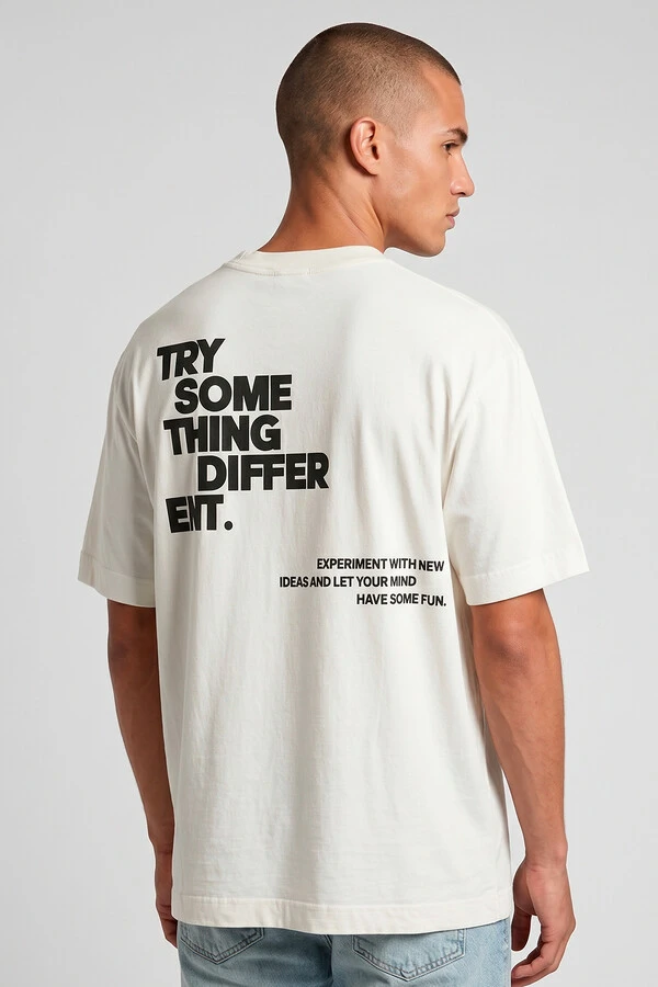 Camiseta oversized off white Try Some