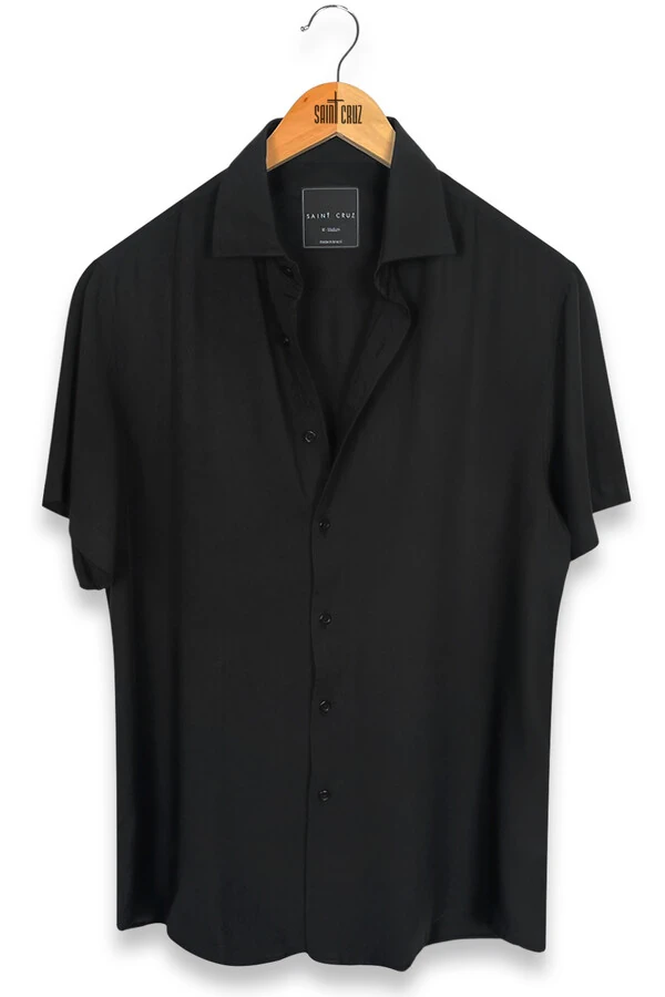 Camisa de viscose Black