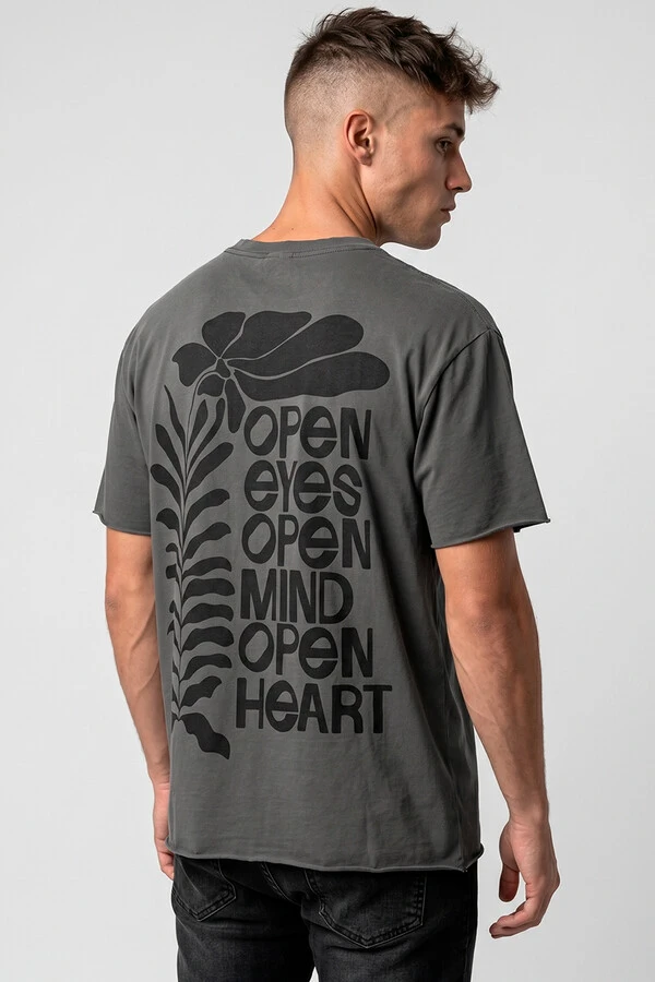 Camiseta estonada chumbo Open Eyes