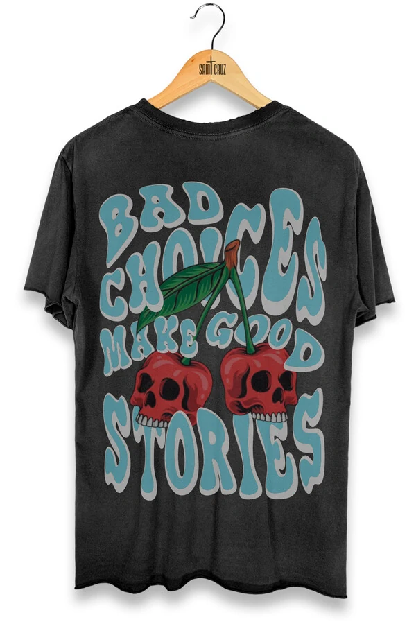 Camiseta preta Cherry Outlet