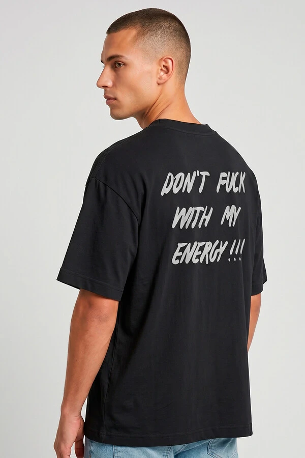 Camiseta oversized preta Energy