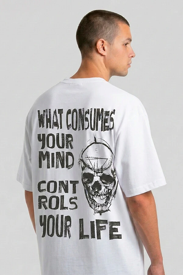 Camiseta oversized branca Controls