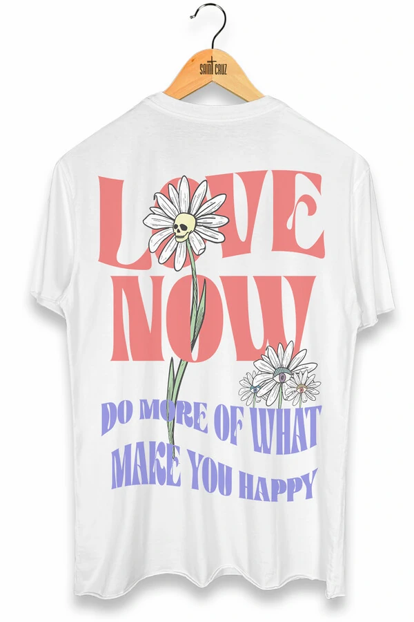 Camiseta branca Love Now Outlet