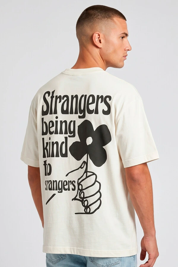 Camiseta oversized off white Being