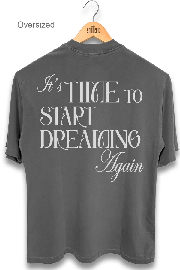 Camiseta oversized estonada chumbo Time