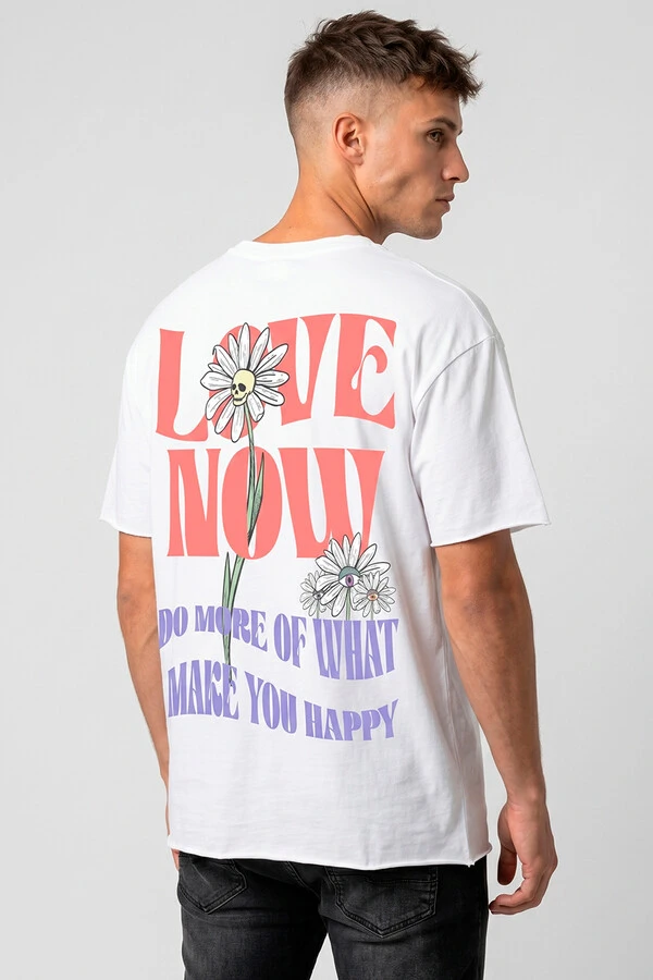 Camiseta branca Love Now Collors