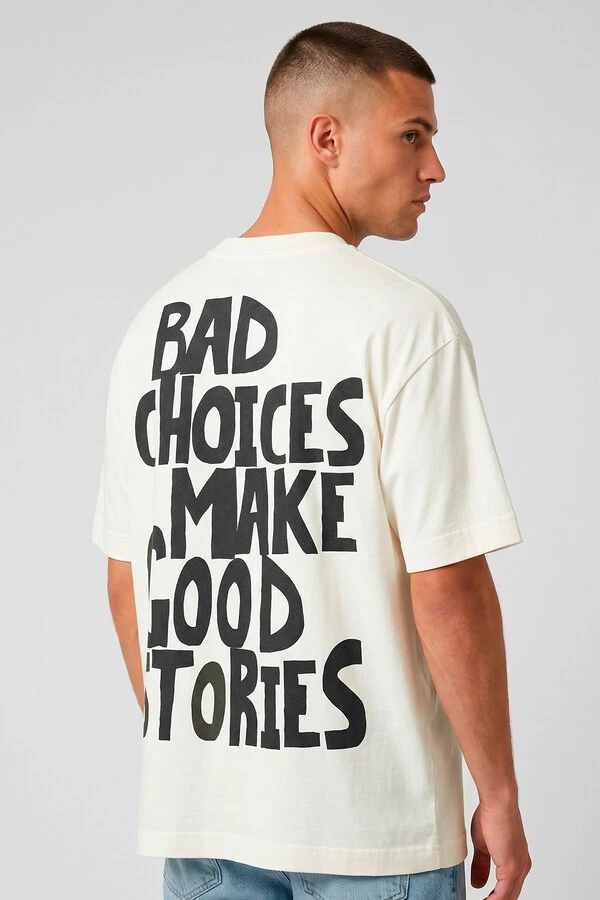 Camiseta oversized off white Bad Choices