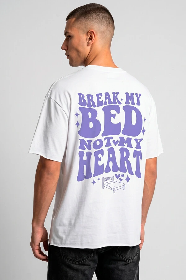 Camiseta branca Bed Blue