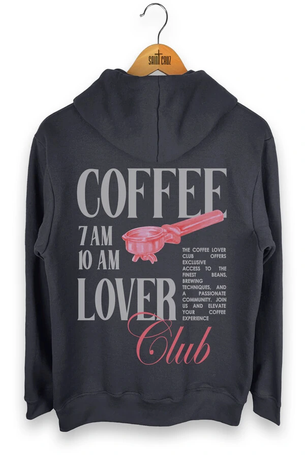 Blusa puff de moletom chumbo Coffee Club