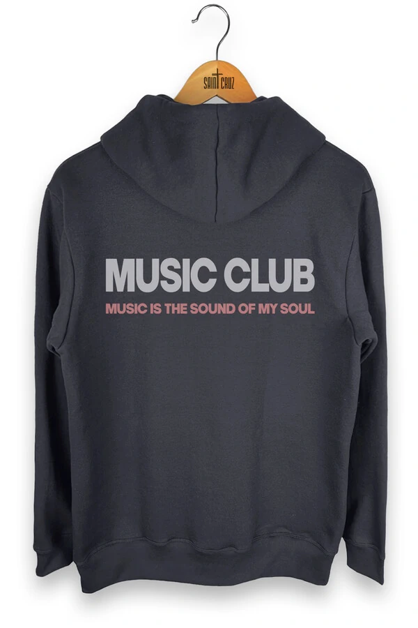 Blusa puff de moletom chumbo Music Club