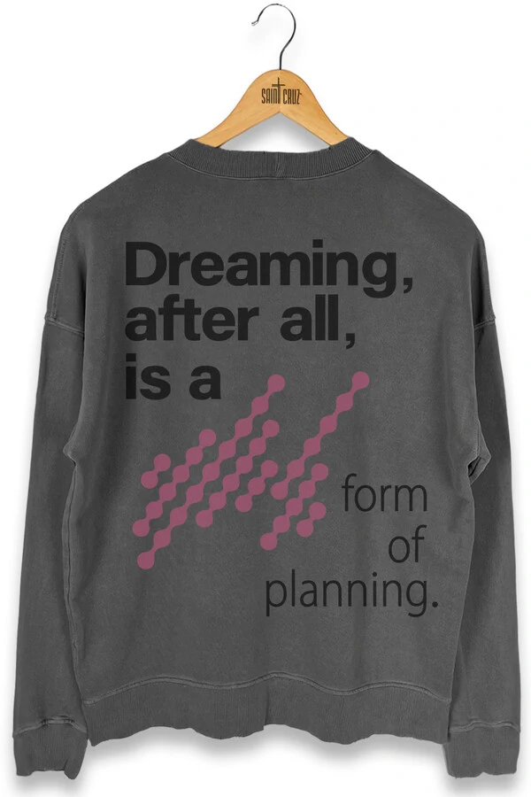 Blusa oversized de moletom estonado chumbo Dreaming