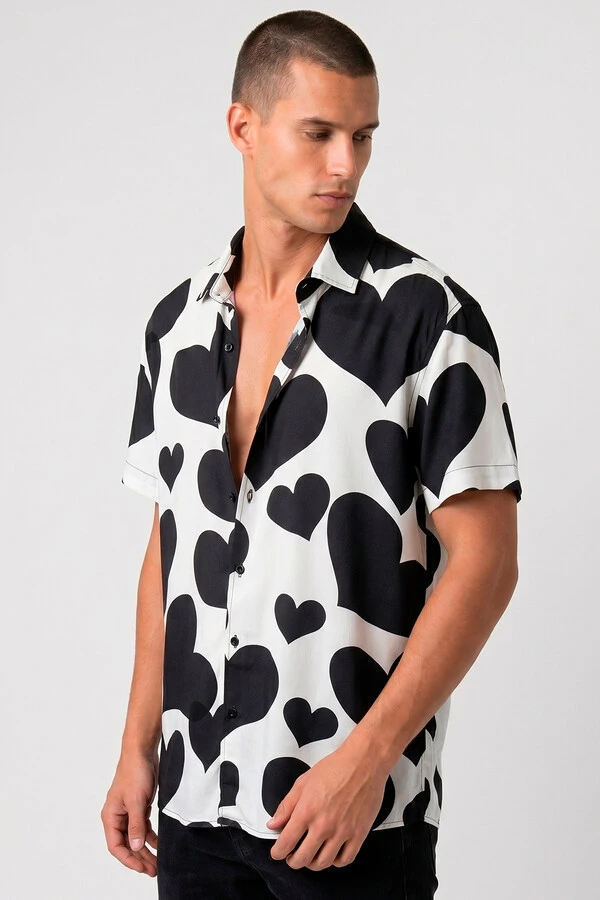 Camisa de viscose Black Heart