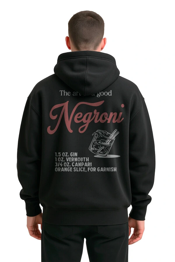 Blusa puff de moletom preto Negroni