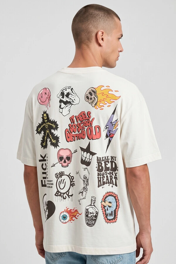 Camiseta oversized off white Blend
