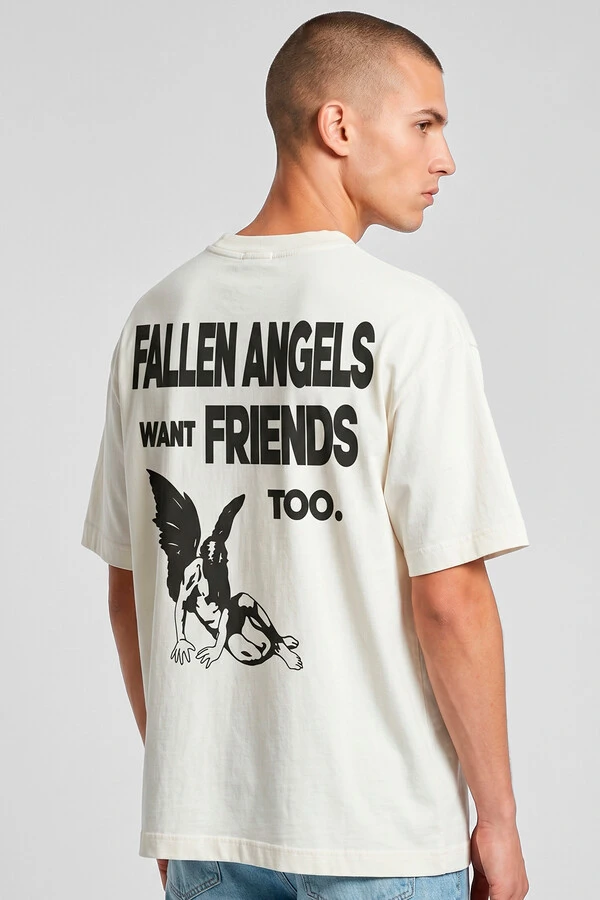 Camiseta oversized off white Fallen Angels